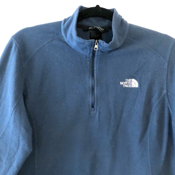 {The North Face} Fleece Quarter Zip Blue XL - Picture 2 of 6